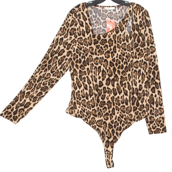 NWT Intempo Bodysuit Leopard Y2K Grunge Boho Retro Baddie Goth VSCO Soft Girl 2X - Picture 6 of 6